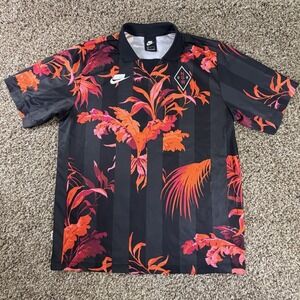 Nike NSW Polo Large Shirt Top Street Floral AR1620-657 Loose Fit Soccer